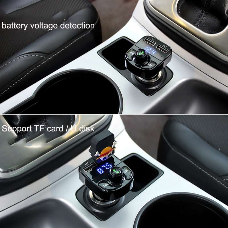 HY82 Car MP3 Bluetooth Receiver Dual USB Car Charger, Specification: Fast Charge Version