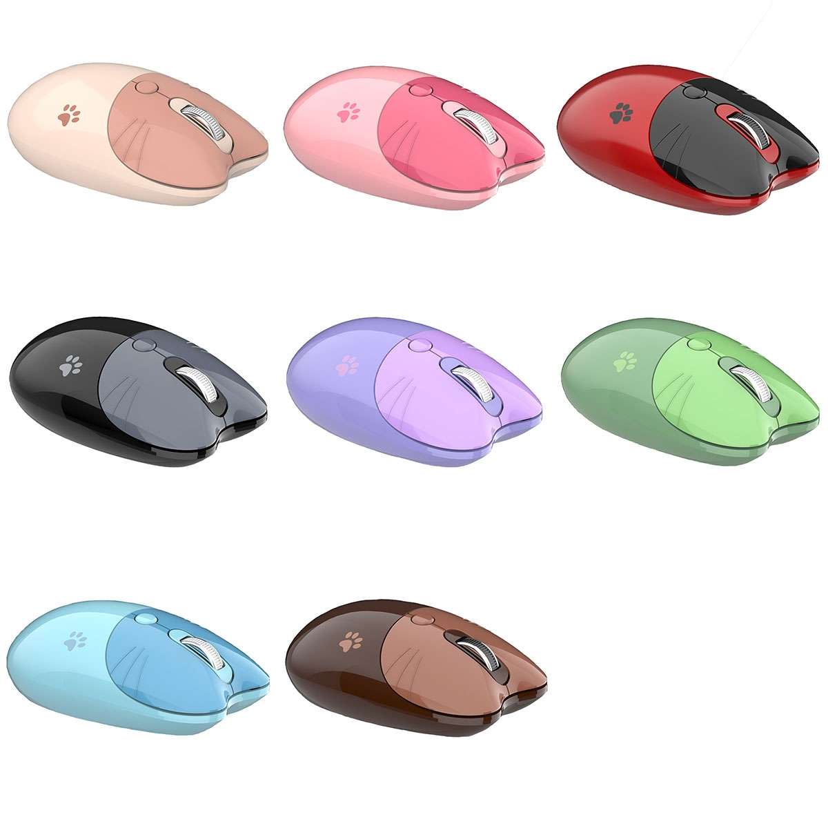 M3 3 Keys Cute Silent Laptop Wireless Mouse, Spec: Bluetooth Wireless Version (Green)