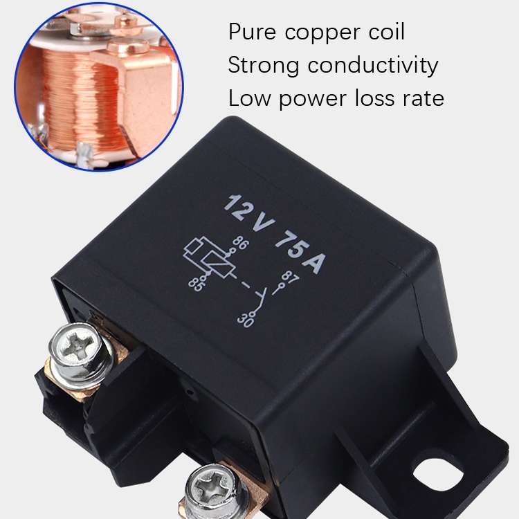 75A 12V 033200250 Forklift Relay Excavator Start Relay, Rated voltage: 12V