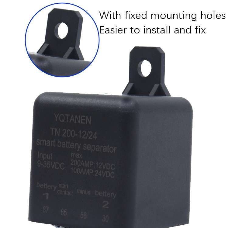 YQTANEN Small Volume Wide Voltage Dual Battery Isolator, Current: 200A