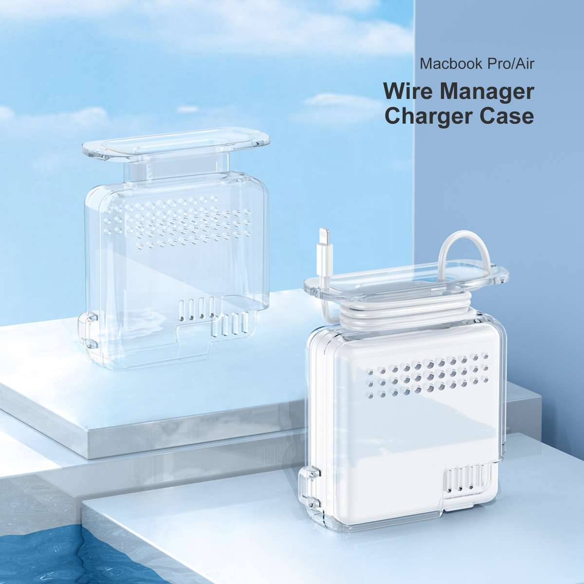 OATSBASF Transparent Silicone Power Protective Case For IPhone MacBook Pro Air 60W / 61W