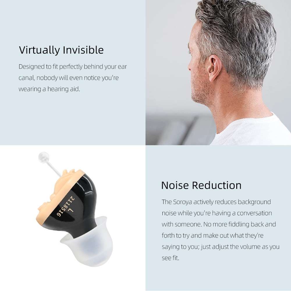 Battery Type Digital Noise Reduction Hearing Aid Elderly Sound Amplifier(Complexion Left Ear)