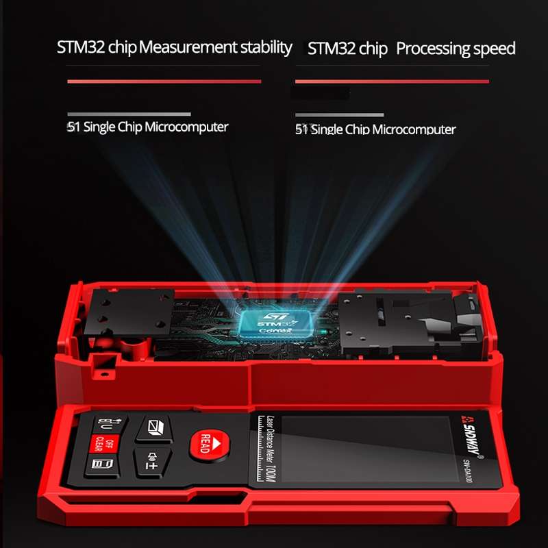 SNDWAY SW-DS100 Handheld Laser Rangefinder Infrared Laser Ruler, Distance: 100m