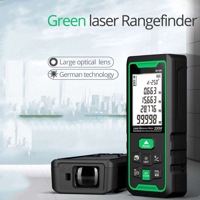 SNDWAY SW100G High-precision Indoor and Outdoor Green Laser Rangefinder, Distance: 100m