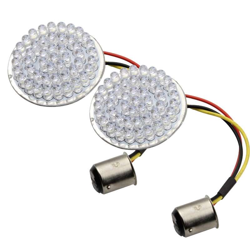 2 PCS Motorcycle LED Signal Steering Lamp For Dyna(White Light 1156 Without Lampshade)