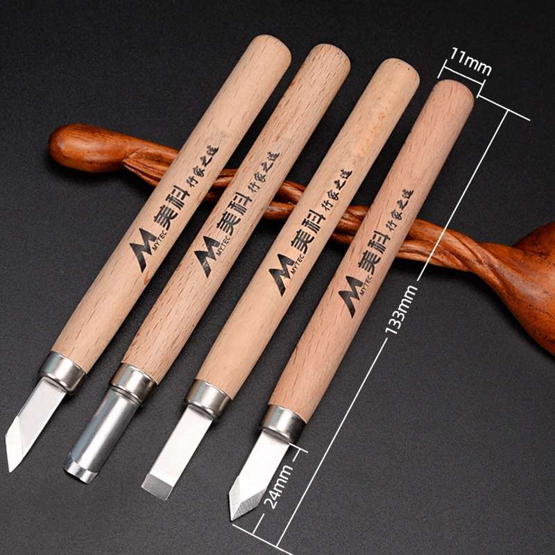 4 PCS/Set MYTEC Multifunctional Woodworking Rubber Stamp Carving Tool Knife
