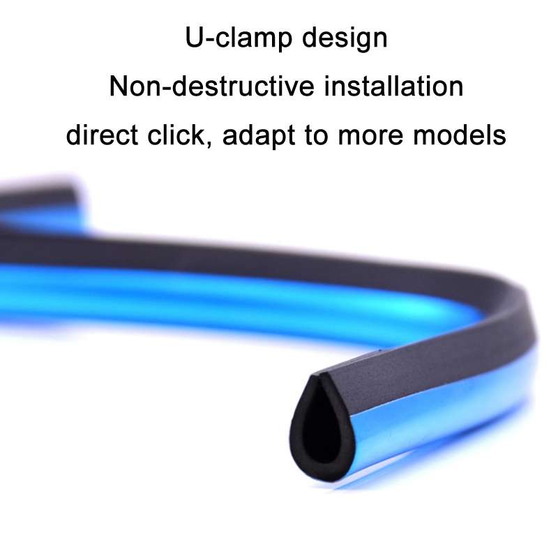 10pcs/pack Car Air Conditioner Vent U-Shaped Electroplating Decorative Strip(Plating Blue)