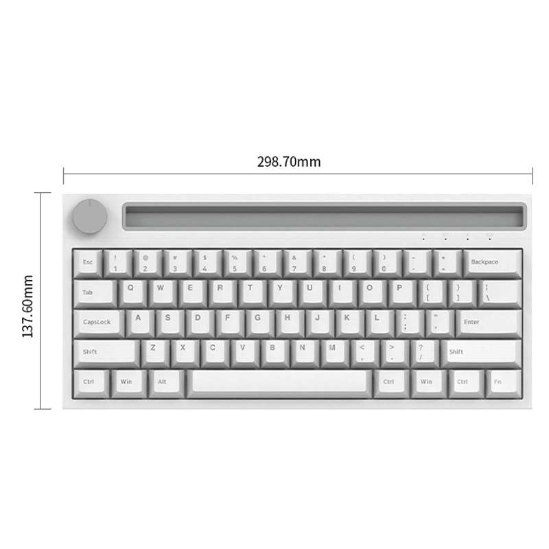 Ajazz K620T 62 Keys Bluetooth Wireless Dual Mode Mechanical Keyboard, Style: Pink Shaft (White)