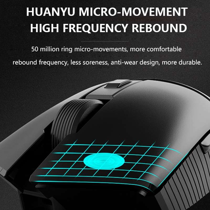 Ajazz I309Pro 1600 DPI 8 Keys Dual Mode Gaming Wireless Bluetooth Mouse(Black)