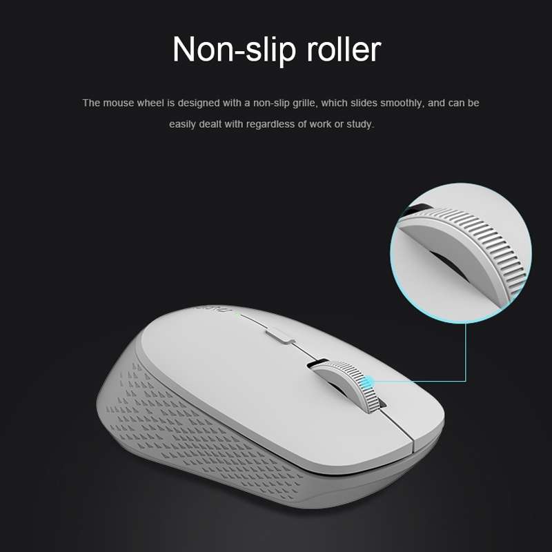 Rapoo M300G 1600DPI 3 Keys Laptop Office Silent Wireless Bluetooth Mouse(Deep Gray)