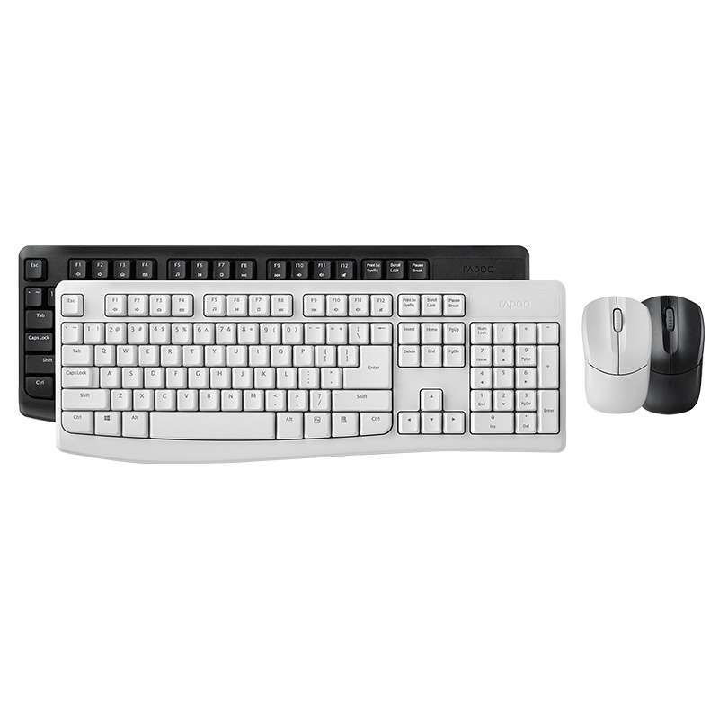 Rapoo X1800PRO 104 Keys Waterproof Multimedia Wireless Keyboard Mouse Set(Black)