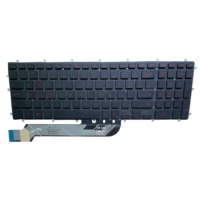 US Version Keyboard For Dell Inspiron 15-7566 5567 7567 5565 5570 7577 P65F(Red with Backlight)