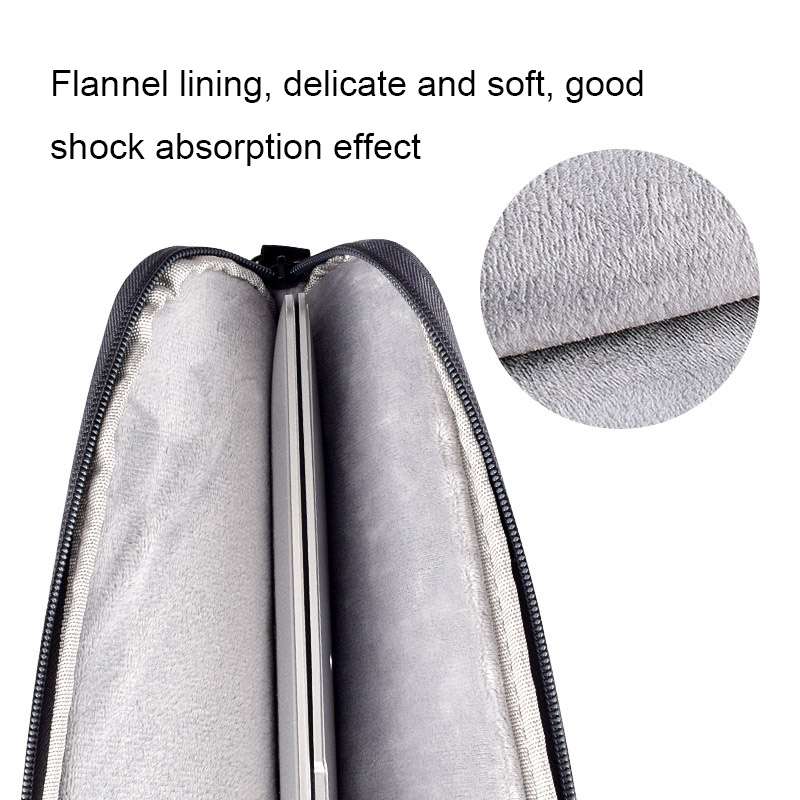 ST09 Portable Single-shoulder Laptop Bag, Size: 14.1-15.4 inches(Gray with Shoulder Strap)