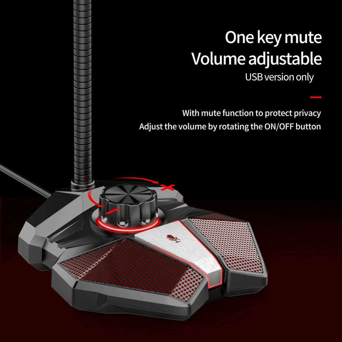3.5mm JK Omni-directional Pick-up Microphone Built-in Sound Card Flexible Gaming Mic