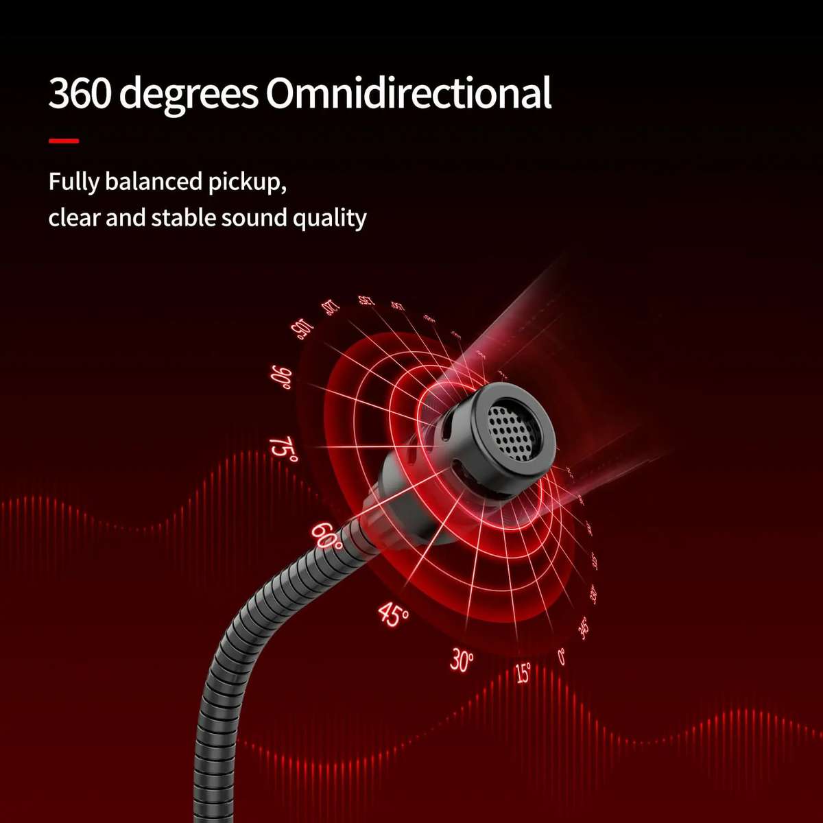 3.5mm JK Omni-directional Pick-up Microphone Built-in Sound Card Flexible Gaming Mic