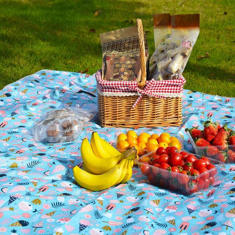 Spring Outing Portable Moisture-proof Picnic Mat Outdoor Tent Campground Mat, Size: 150 ... (Blue)
