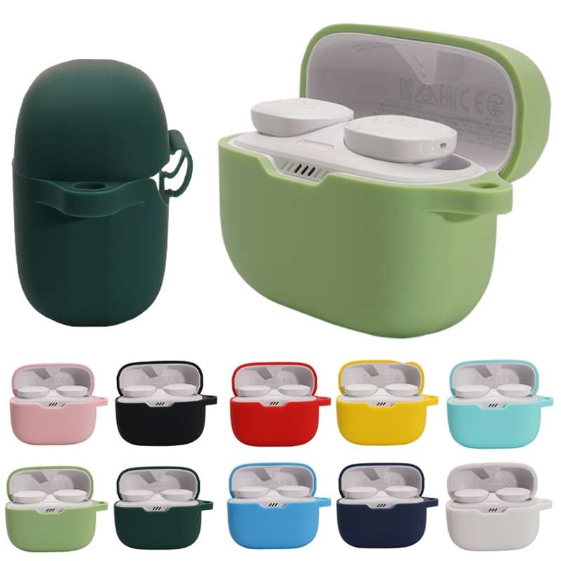 For JBL T230NC TWS Wireless Bluetooth Headphones Silicone Case(Black)