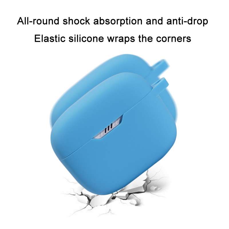 For JBL T230NC TWS Wireless Bluetooth Headphones Silicone Case(Black)