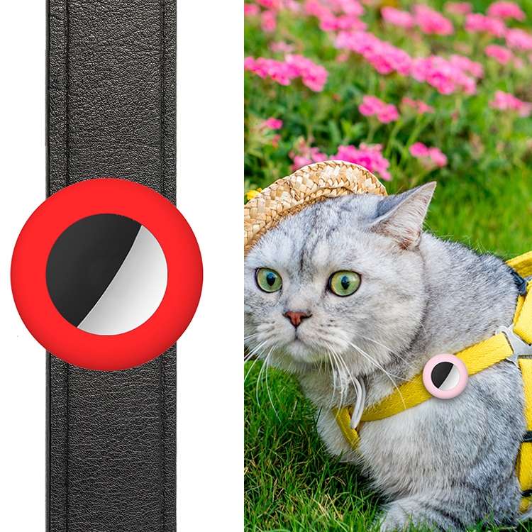 Pet Locator Tracker Silicone Cover For AirTag 2nd Gen / AirTag 1st Gen, Size: S (Lime White)