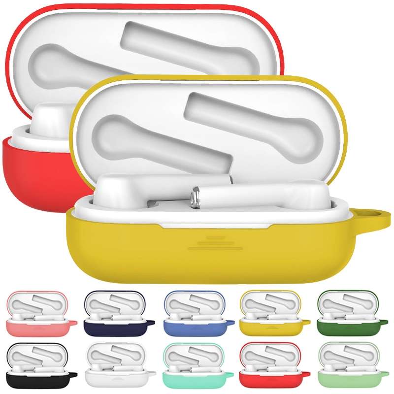Bluetooth Earphone Silicone Protective Case for Huawei Honor FlyPods 3(Black)