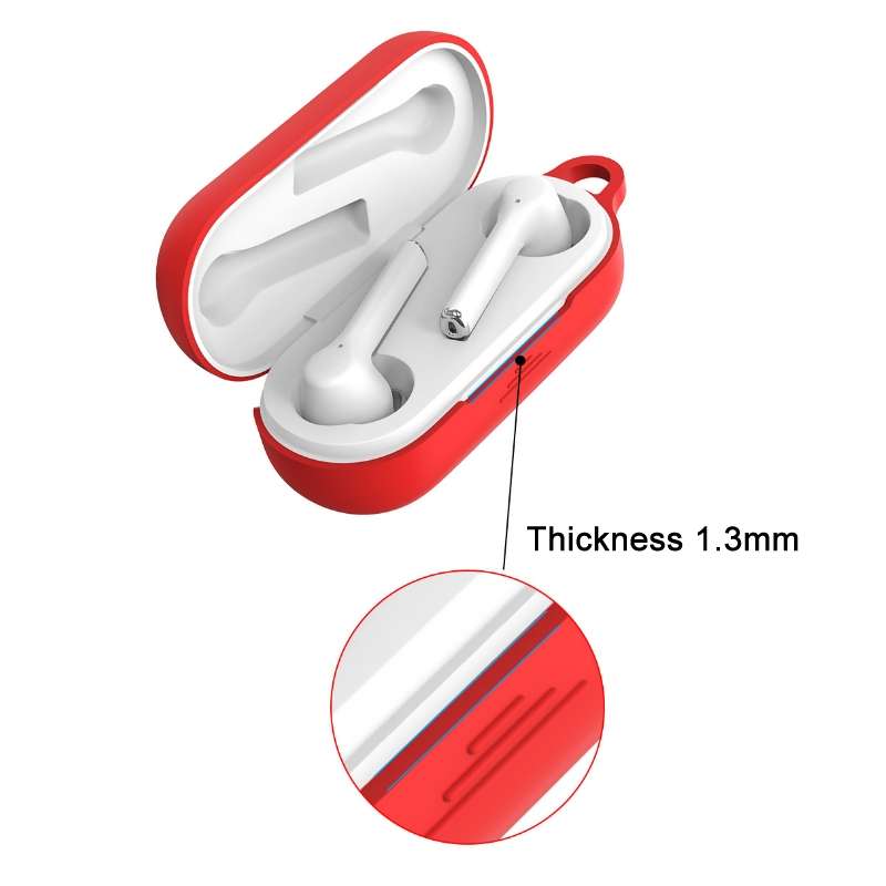 Bluetooth Earphone Silicone Protective Case for Huawei Honor FlyPods 3(Black)