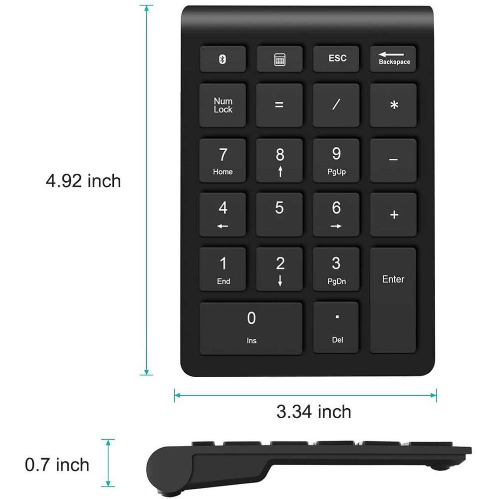 BT304 22 Keys Laptop Mini Wireless Keyboard, Spec: 2.4G (Gold)