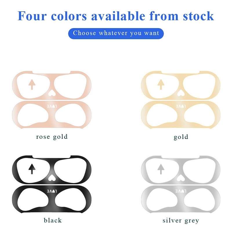 2 PCS Headphone Inner Cover Protective Metal Dustproof Sticker for AirPods 3(D2)