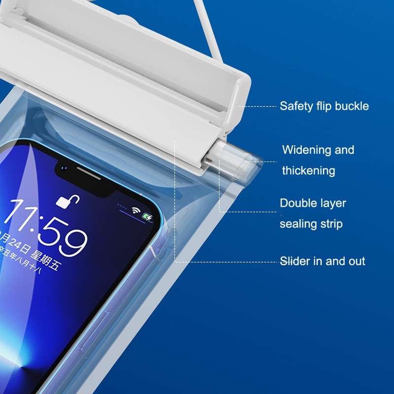 Swimming Diving Transparent TPU Dustproof and Waterproof Mobile Phone Bag(Black)
