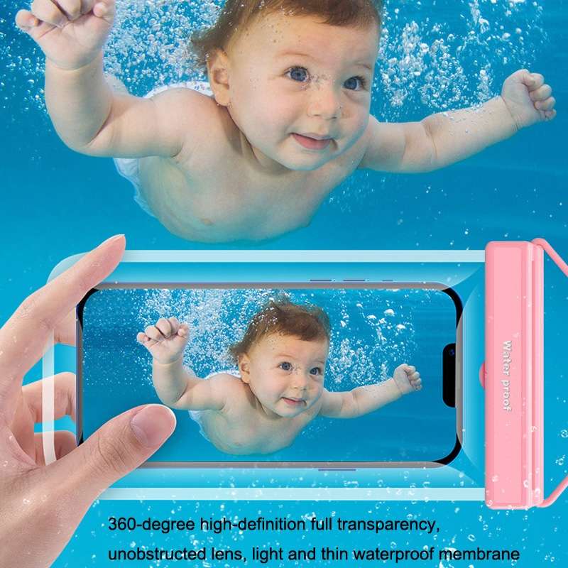 Swimming Diving Transparent TPU Dustproof and Waterproof Mobile Phone Bag(Black)