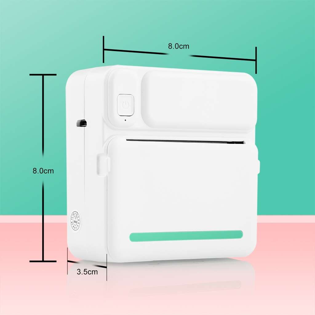 C19 200DPI Student Homework Printer Bluetooth Inkless Pocket Printer Pink