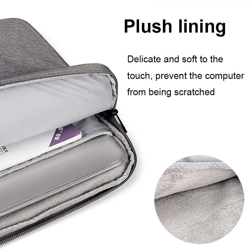 ST02 Large-capacity Waterproof Shock-absorbing Laptop Handbag, Size: 14.1-1 ... (Mysterious Black)