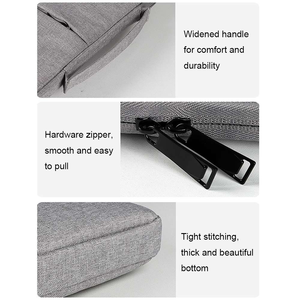 ST02 Large-capacity Waterproof Shock-absorbing Laptop Handbag, Size: 14.1-1 ... (Mysterious Black)