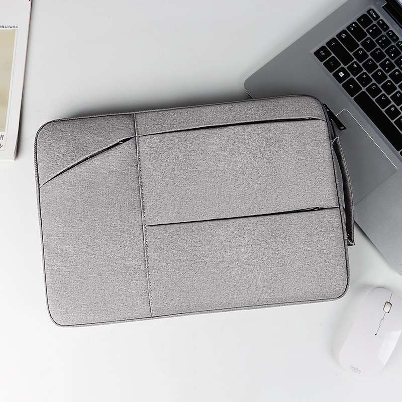 ST02 Large-capacity Waterproof Shock-absorbing Laptop Handbag, Size: 15.6 inches(Grey)