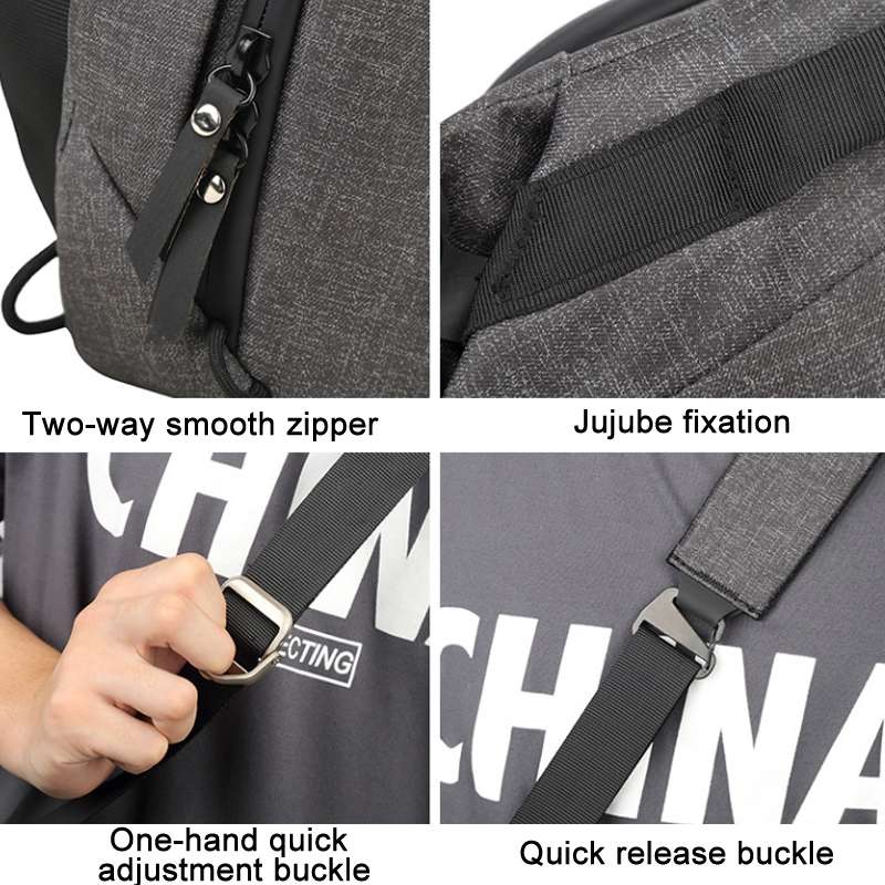 Portable Waterproof Photography SLR Camera Messenger Bag, Color: 3L Light Gray