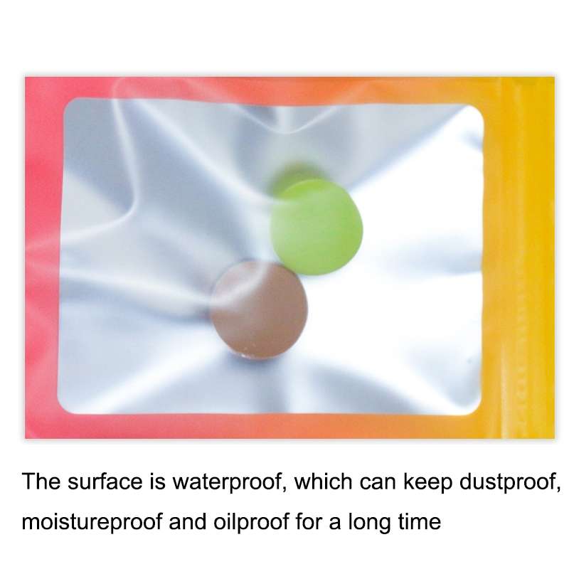 100PCS Aluminum Foil Ziplock Bag Jewelry Sealed Packaging Bag, Size: 7.5x10cm (Blue Gradient)