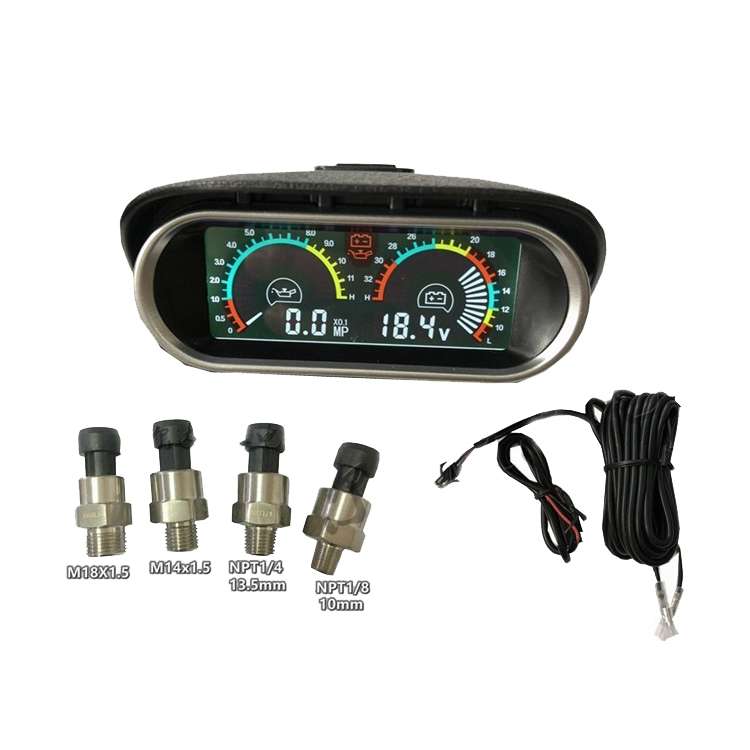 Agricultural Vehicle Car Modification Instrument, Style: Oil Meter (NPT1/4) With Voltage