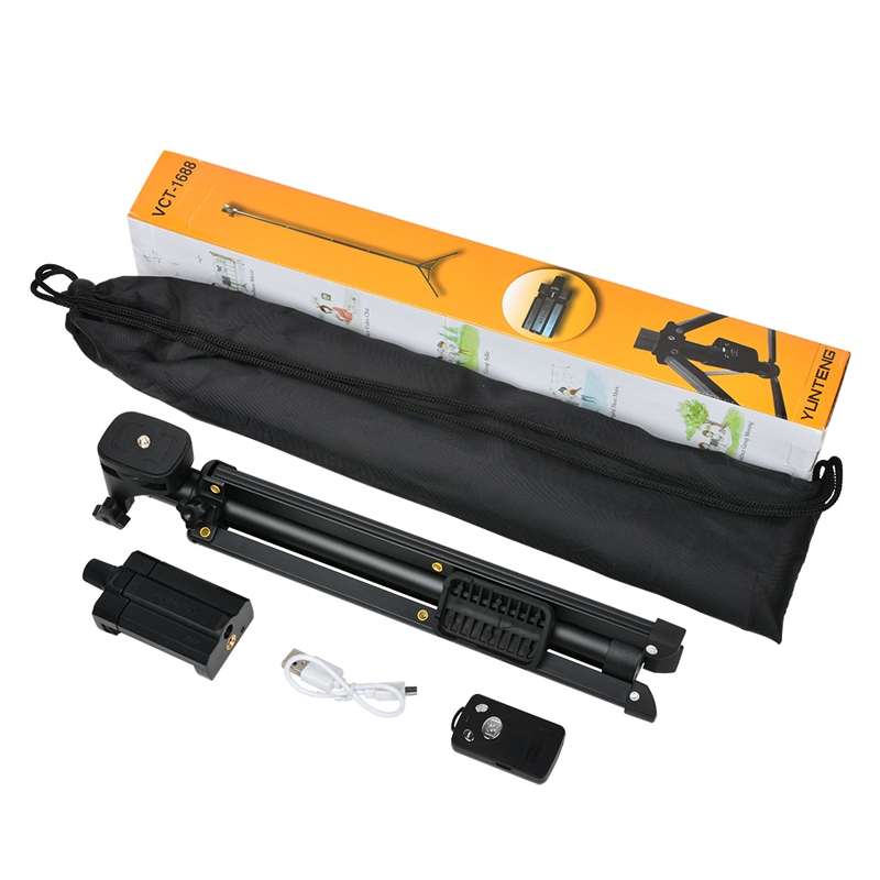 YUNTENG 1688 Selfie Stick Tripod Bluetooth Remote Control Camera Stand(Black)