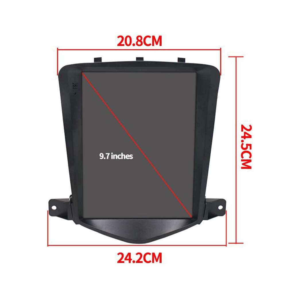 For Chevrolet Cruze 9.7 inch Navigation Integrated Machine, Style: Standard+8 Light Camera(1+16G)