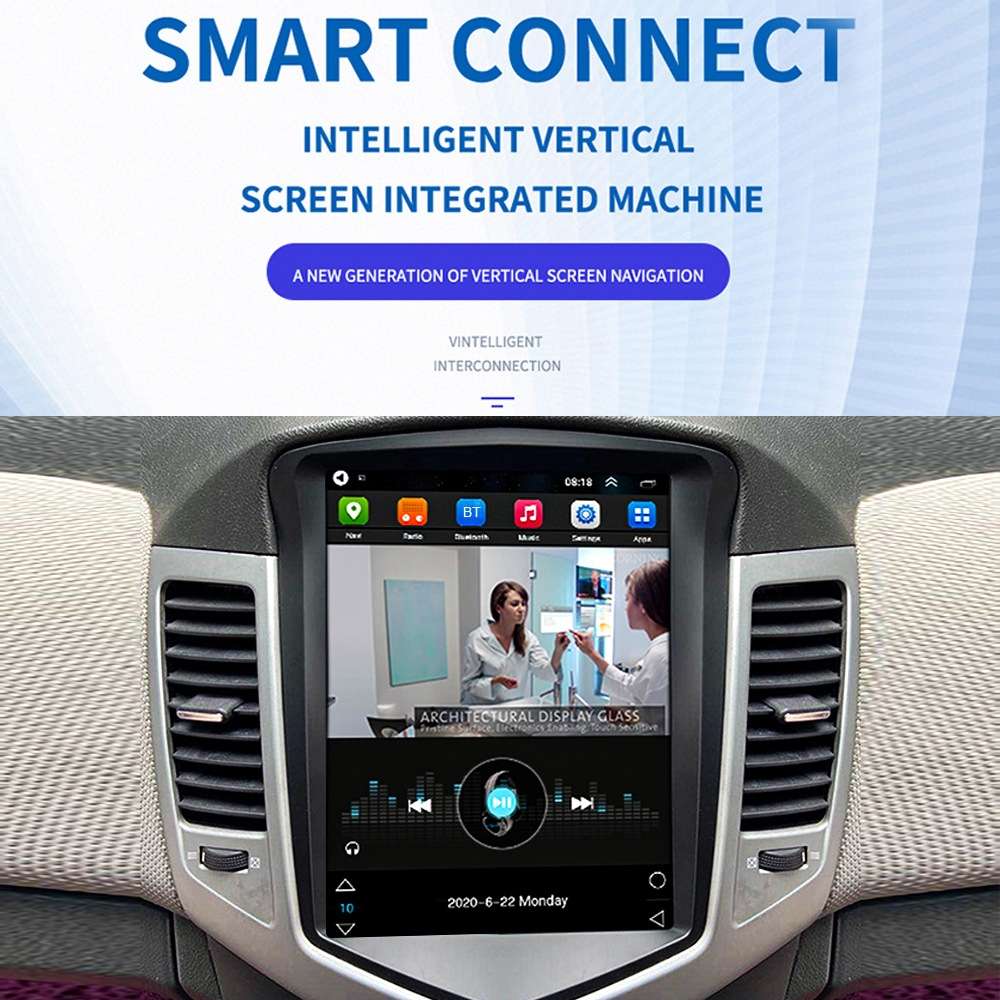 For Chevrolet Cruze 9.7 inch Navigation Integrated Machine, Style: Standard+8 Light Camera(1+16G)