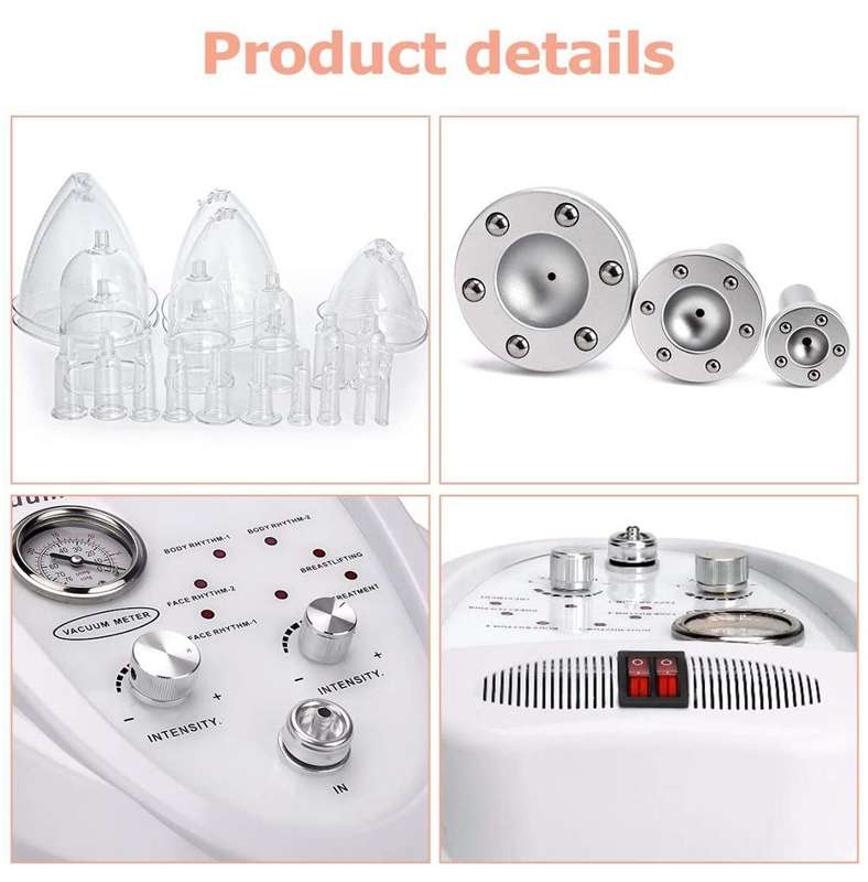 Vacuum Massage Breast Enlargement Pumb Machine With Large Pump 30 Cups(220V EU Plug)