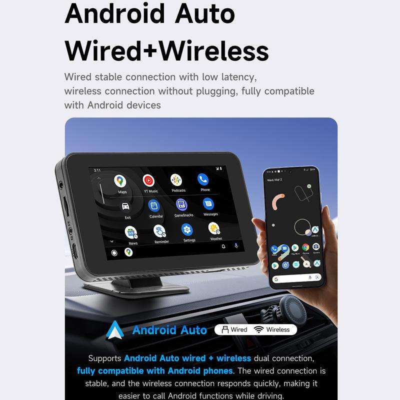 CarPlay/Android Auto Wireless Screen Projection Portable MP5(B5340)