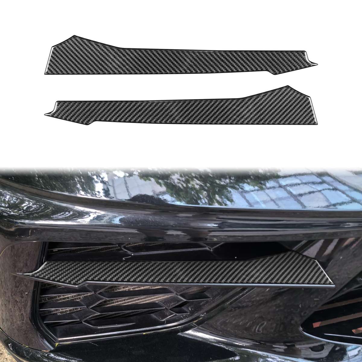 For Chevrolet Corvette C8 2pcs /Set Front Vent Sticker(Black)
