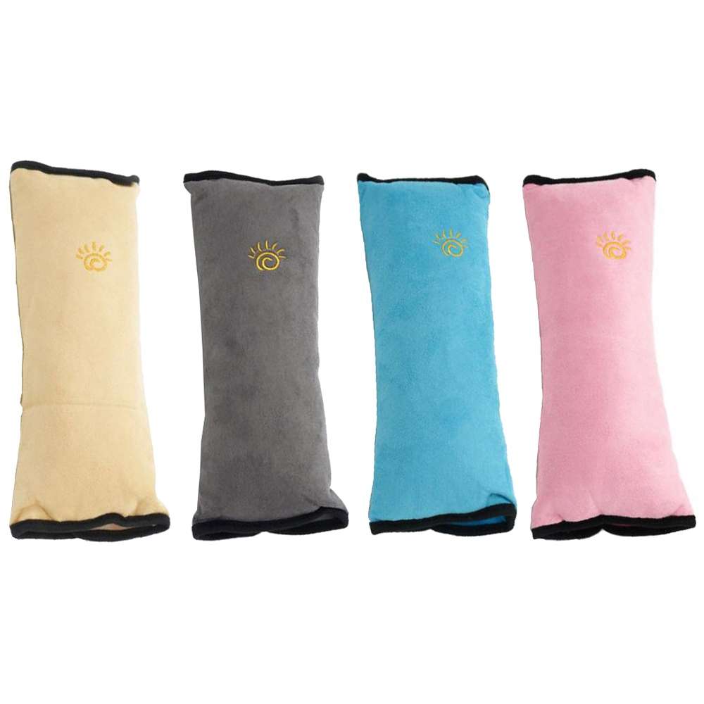 5pcs Children Car Seat Belt Protective Cover Thickened Plush Shoulder Pillow(Gray)