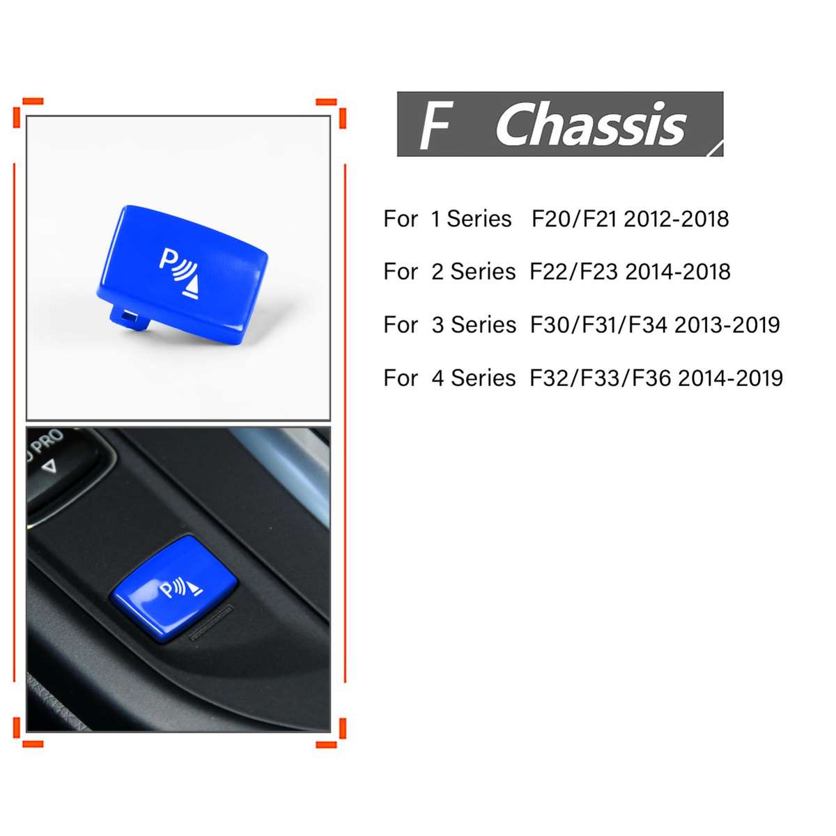 For BMW 1234 Series F Chassis Gear Sensor Buttons(Red)