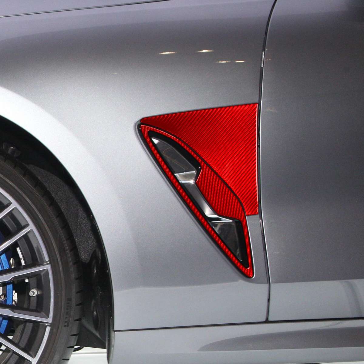 For 2019-2024 BMW 8 Series G14 4pcs /Set Universal Front Fender Stickers(Black)