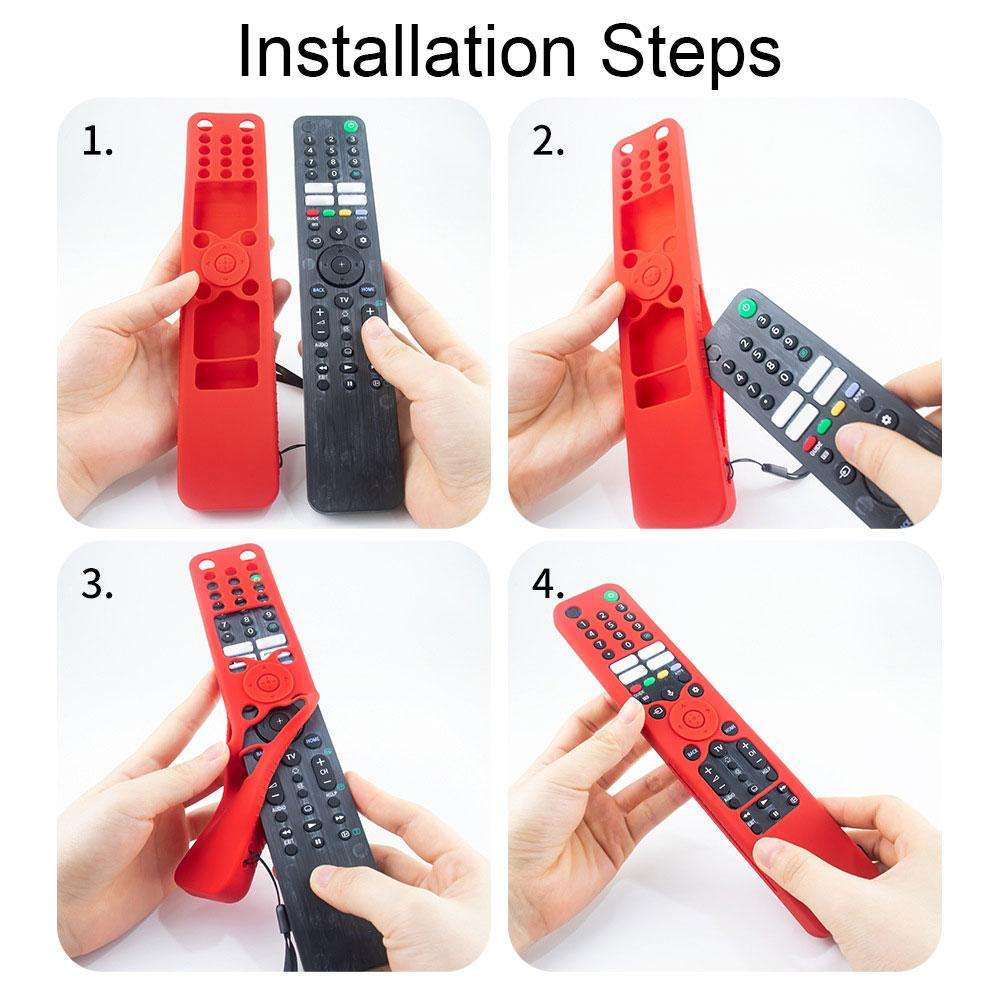 For Sony RMF/MG3-TX520U Y52 Voice Remote Anti-Drop Silicone Protective Cover(Red)