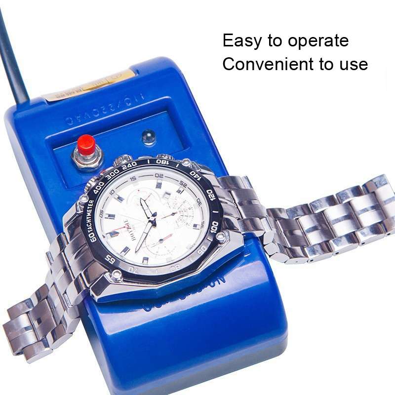 Watch Repair Tool Demagnetization Instrument Mechanical Watch Demagnetizer, Style: Blue Home EU Plug