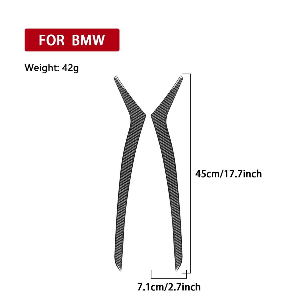 For 2019-2024 BMW 8 Series G14 2pcs /Set 2-door Version Inner Door Armrest Sticker(Black)