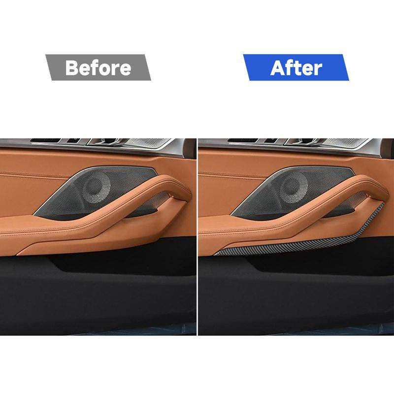 For 2019-2024 BMW 8 Series G14 2pcs /Set 2-door Version Inner Door Armrest Sticker(Black)