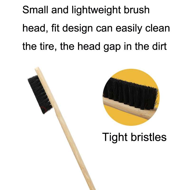 Automotive Steel Ring Washing Long Bamboo Brush Engine Cleaning ... (Straight Bend Mixed Delivery)